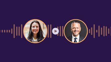 Fidelma Mc Guirk CEO of Payslip and Pete Tiliakos discuss Global Payroll Connect at Workday Rising 2024