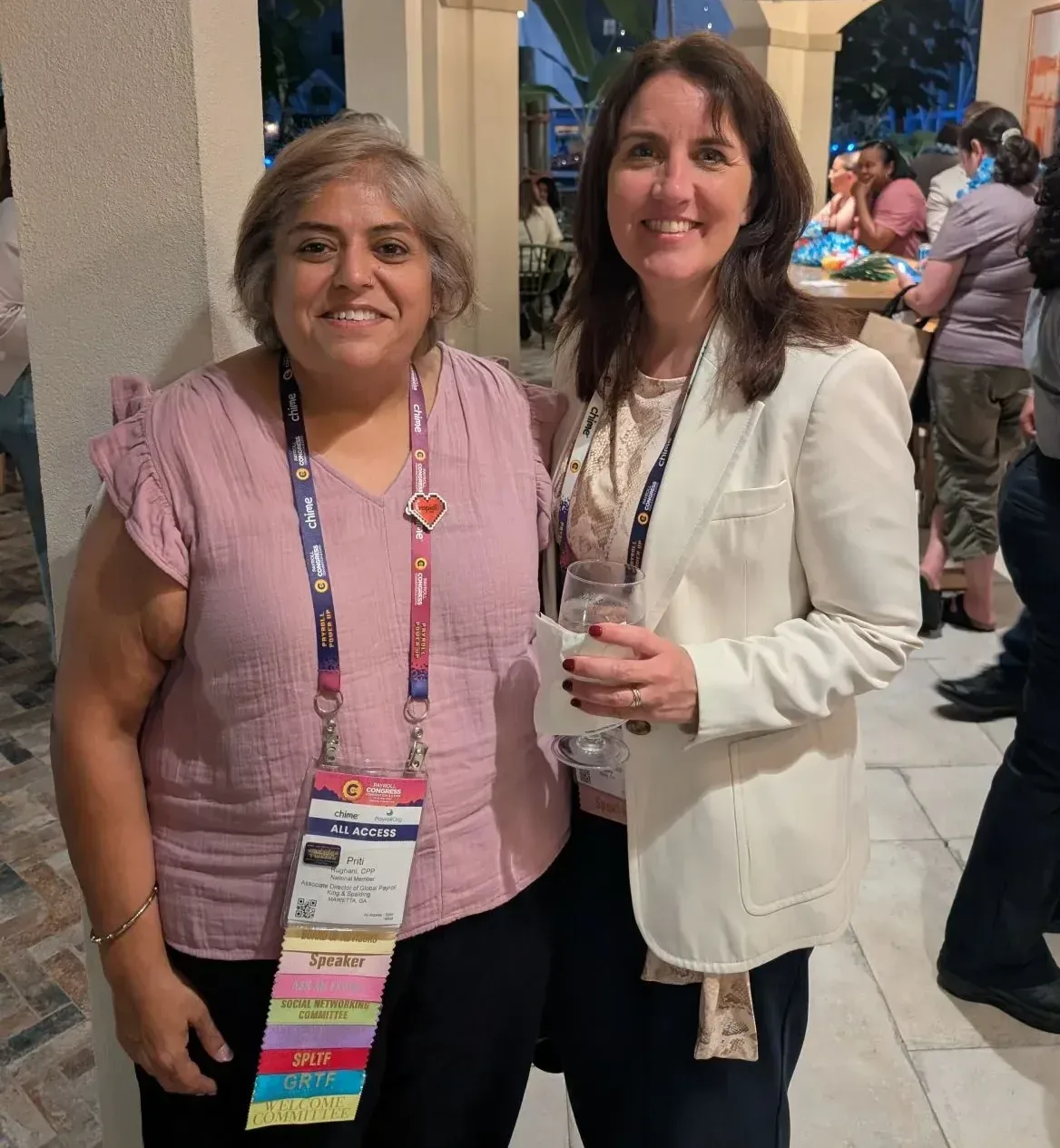 Fidelma McGuirk with Priti Rughani from Payslip's client King & Spalding